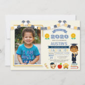 キッズ·スクール卒業写真 招待状 (正面)