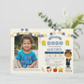 キッズ·スクール卒業写真 招待状 (スタンド正面)