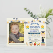 キッズ·スクール卒業写真 招待状 (スタンド正面)