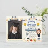 キッズ·スクール卒業写真 招待状 (スタンド正面)
