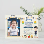キッズ·スクール卒業写真 招待状 (スタンド正面)