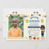 キッズ·スクール卒業写真 招待状 (正面)