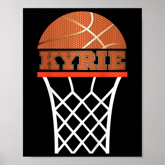キッズ スケッチ アパレル 男の子 カスタム 名前 Kyrie ポスター (正面)