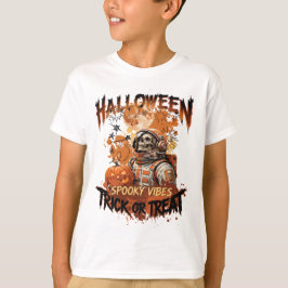 キッズ スプーキー 宇宙飛行士 ハロウィンTシャツ Tシャツ