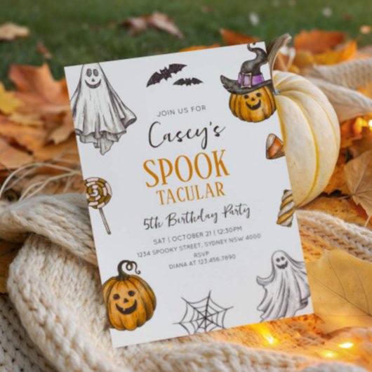 キッズ スプークタキュラー ハロウィン 誕生日パーティー 招待状