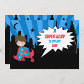 *~*キッズ·スーパーカラフルヘロス·ベはっきりしたビーシャワー 招待状 (正面/裏面)