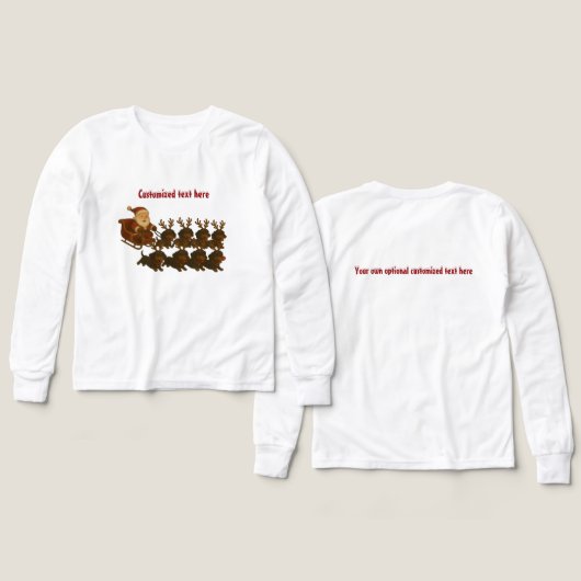 キッズ ダックスフント クリスマス (デザイン 正面＆背面)