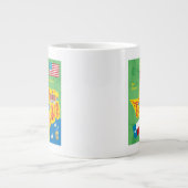 キッズ·テキサス州·マップ ジャンボコーヒーマグカップ (正面)