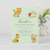 キッズ テンピン ボウリング バースデーパーティー 招待状 (スタンド正面)