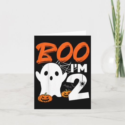 キッズ ハロウィン コスチューム イム2 誕生日パーティー 装飾 カード (正面)