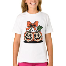 キッズ ハロウィン パンプキン デュオ Tシャツ