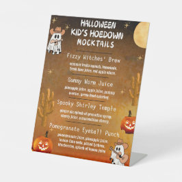 キッズ・ハロウィーン・フーダウン・モクテル・メニューサイン 台座サイン