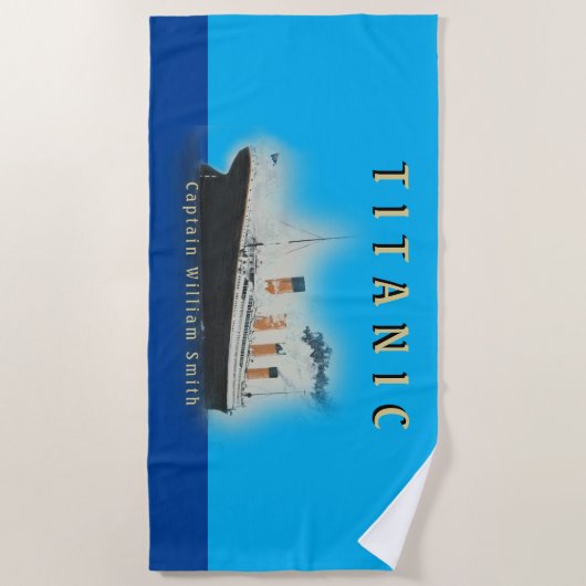 『キッズ・パーソナライズされたネーム・タイタニック』 ビーチタオル (正面)