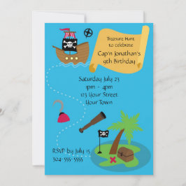 『キッズ·ピレート誕生パーティー』 招待状