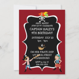 『キッズ·ピレート誕生パーティー』 招待状