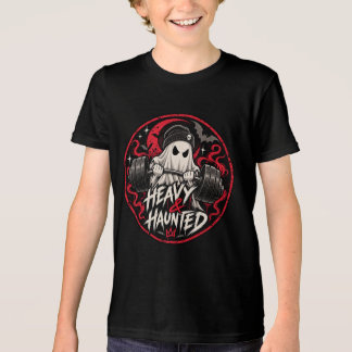💀 キッズ ヘビー&ホーンテッド ゴースト バーベル Tシャツ