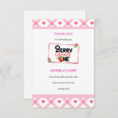 キッズ ベリー スウィート ワン パーティー サンクス カード (正面/裏面)