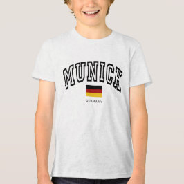 キッズ ミュンヘン ドイツ ヴィンテージ スクール トライブレンドTシャツ