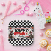 キッズ モトクロス レース 誕生日 パーティー 紙皿 (パーティー)
