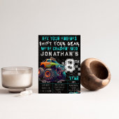 キッズ モンスター トラック ラリー バースデー パーティー 招待状