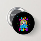 キッズ 私は Pre K ユニコーン Ck を潰す準備ができてます 幼稚園 缶バッジ (正面&裏面)