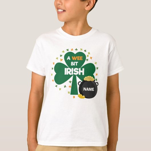キッズ·st patricks day少々アイルランド人！ tシャツ (正面)