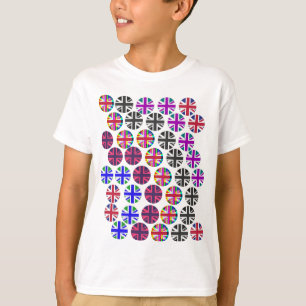 キッズ Tシャツ.色数々ののユニオンジャック/フラグ Tシャツ