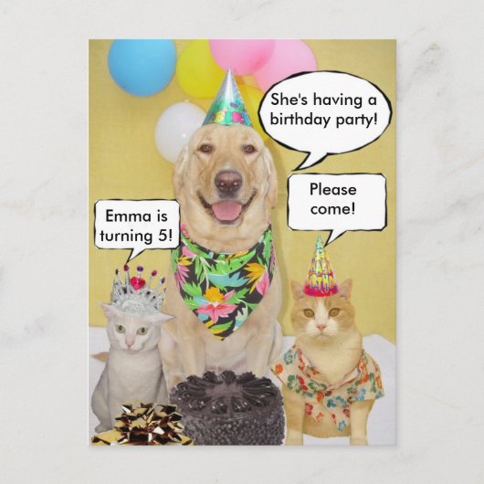 キッズBDポストカード招待状 インビテーションポストカード (正面)