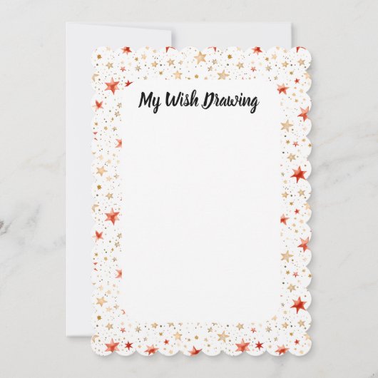 キッズDIYウィッシュ空白のリストのアクティビテパーソナライズされたィ 招待状 (裏面)