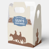 キッズFIrst Rodeoブルー/ブラウンウェスタン誕生日パーティー フェイバーボックス (オープン)