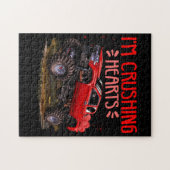 キッズIクラッシュハートモンスタートラックバレンタインデー ジグソーパズル (横)