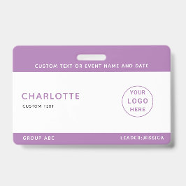 キッズIDラニヤードテンプレート音楽ツアー学校旅行 バッジ