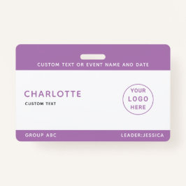 キッズIDラニヤードテンプレート音楽ツアー学校旅行 バッジ