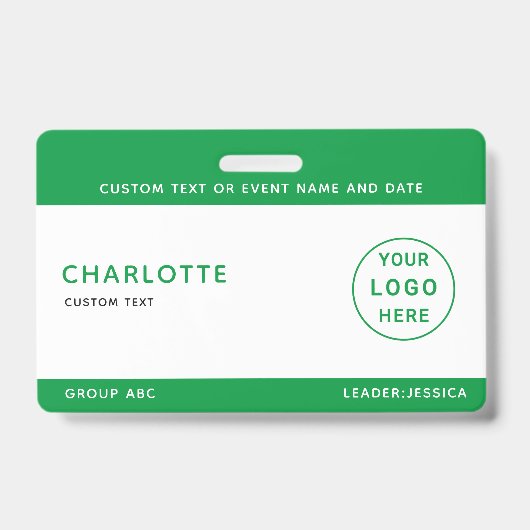 キッズIDラニヤードテンプレート音楽ツアー学校旅行 バッジ (正面)