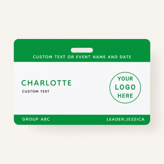 キッズIDラニヤードテンプレート音楽ツアー学校旅行 バッジ (正面)