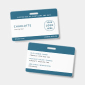 キッズIDラニヤードテンプレート音楽ツアー学校旅行 バッジ (Front & Back)