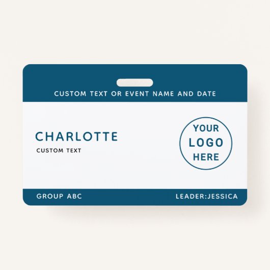 キッズIDラニヤードテンプレート音楽ツアー学校旅行 バッジ (正面)