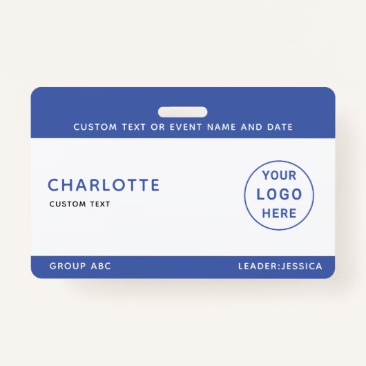 キッズIDラニヤードテンプレート音楽ツアー学校旅行 バッジ (正面)