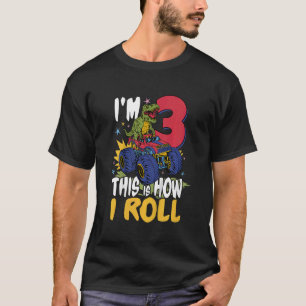 キッズI'm 3 Kid's Monster Truck転がはこうやって Tシャツ