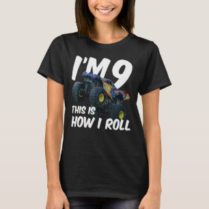 キッズI'm 9 I's Monster Truck転が 8th Biのやり方 Tシャツ