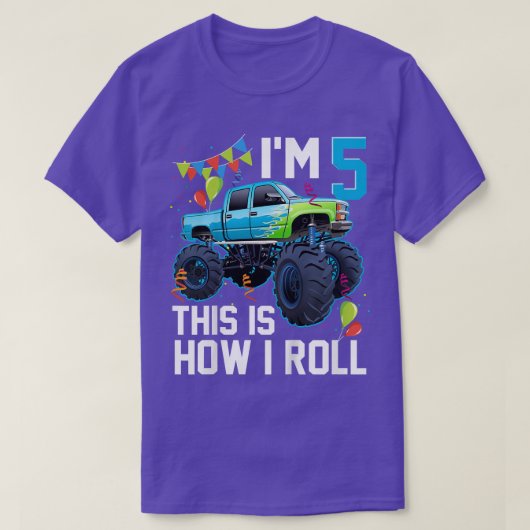 キッズI's 5 I's Monster Truck転が5th Bi Tシャツ (デザイン正面)