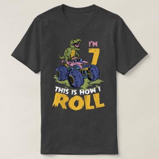 キッズI's 7 Iモンスタートラック転がの7th Bo Tシャツ (デザイン正面)