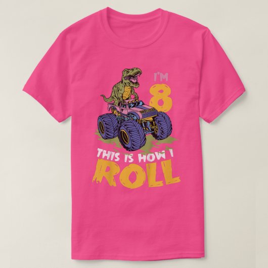 キッズI's 8 I's 8転が How I  Monster Truck 8th Bo Tシャツ (デザイン正面)