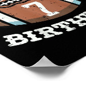 キッズits私の7誕生日アメリカンフットボール7年 ポスター (角)