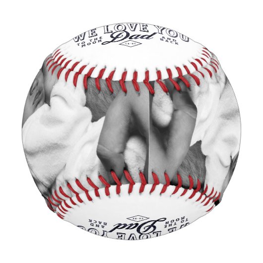 キッズMVPからの父の日/誕生日MVP写真野球 野球ボール (正面)
