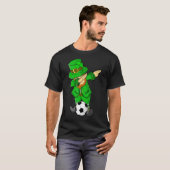 キッズSt patricks dayダビング・レプラチョーン・サッカー Tシャツ (正面フル)