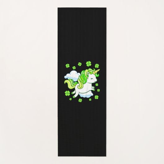 キッズSt patricks dayユニコーンガールズトドラーシャーロック ヨガマット (正面)