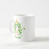 キッズSt patricks dayラッキーグリーンユニコーン コーヒーマグカップ (正面左)