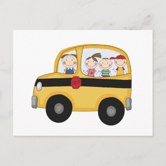 キッズTシャツとギフト付きスクールバス ポストカード (正面)
