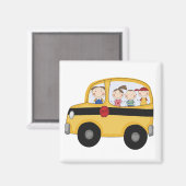 キッズTシャツとギフト付きスクールバス マグネット (正面/裏面)